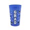 Bright Blue Grad Reusable Plastic Tumblers 32 oz 12 Count Graduation Party Cups
